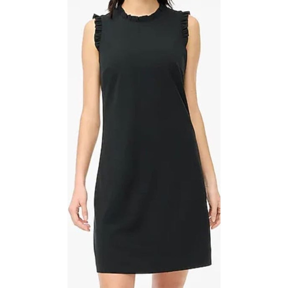 J Crew Ruffle Neck Suit Fashion Workwear Sleeveless Lined Dress US Women's 2 New - Picture 1 of 6